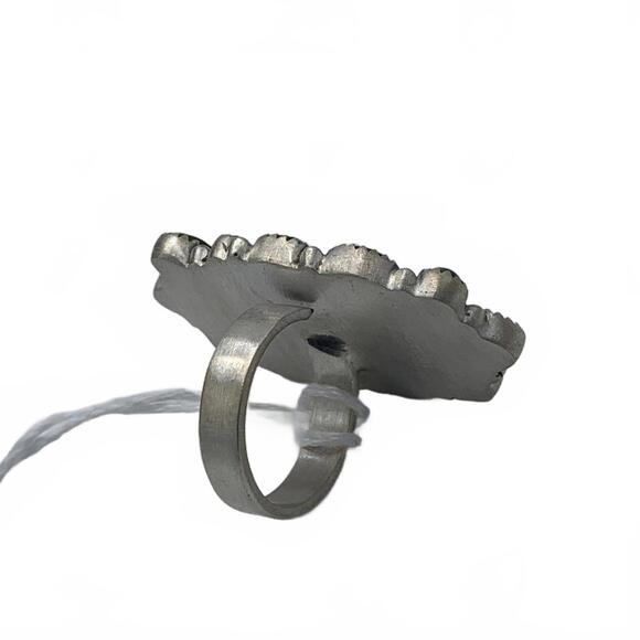 Sonoran Gold Turquoise Ring in Adjustable Sterling Silver Band - Picture 8 of 8